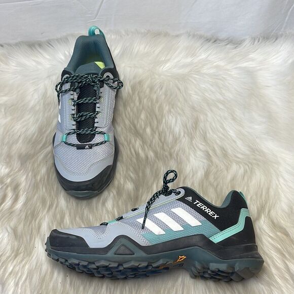Adidas Terrex AX-3 GTX Halo NWOT Silver/Core Black/Acid Mint Outdoor Shoe Sz 8.5 - Picture 3 of 8